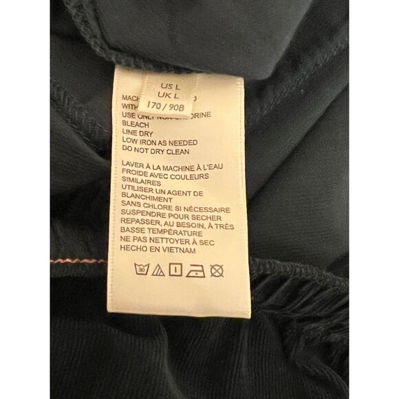 ANTHROPOLOGIE Pilcro Navy Blue The Cottage Corduroy Pants Pull-On High Rise L - Picture 8 of 8